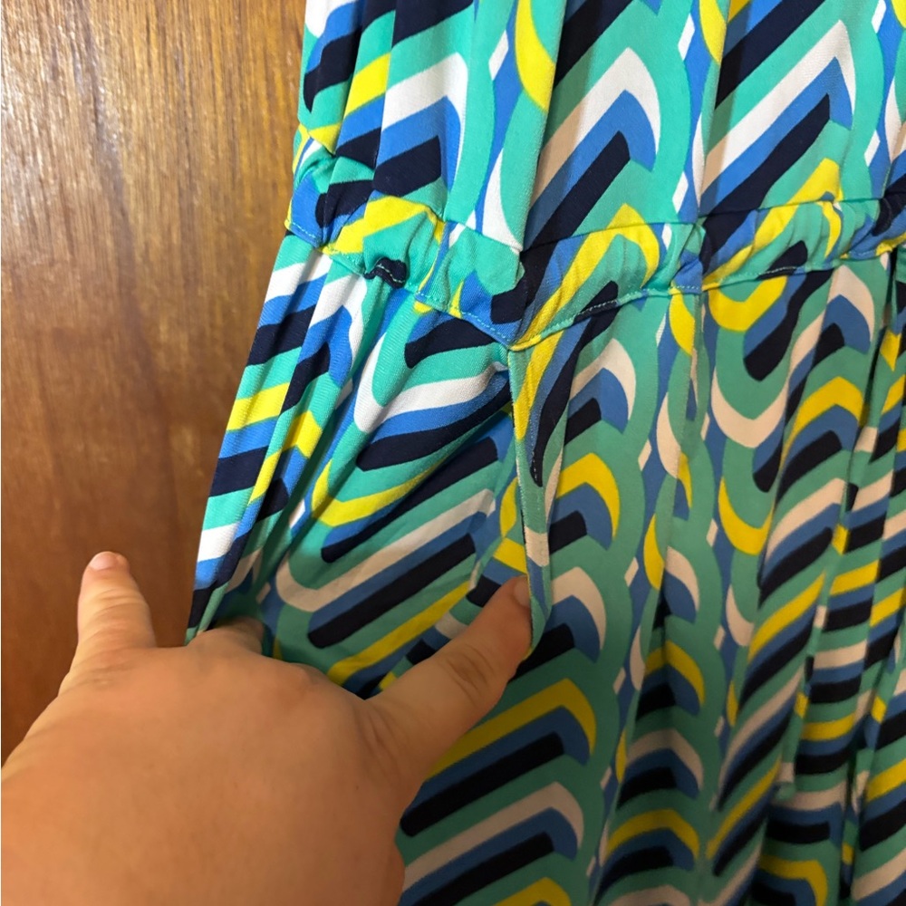 🐠 Kaari Blue Multicolor Abstract Romper - Picture 2 of 5